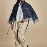 LS SHIRT W FLOUNCE camicia con bordi a contrasto 21705LCE WH100 WHITE phillip lim 