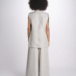 gilet in lino U2929 NATURAL dusan 