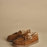 mocassino in suede foderato in lana con borchie. 68642 SARACENO alexander hotto 