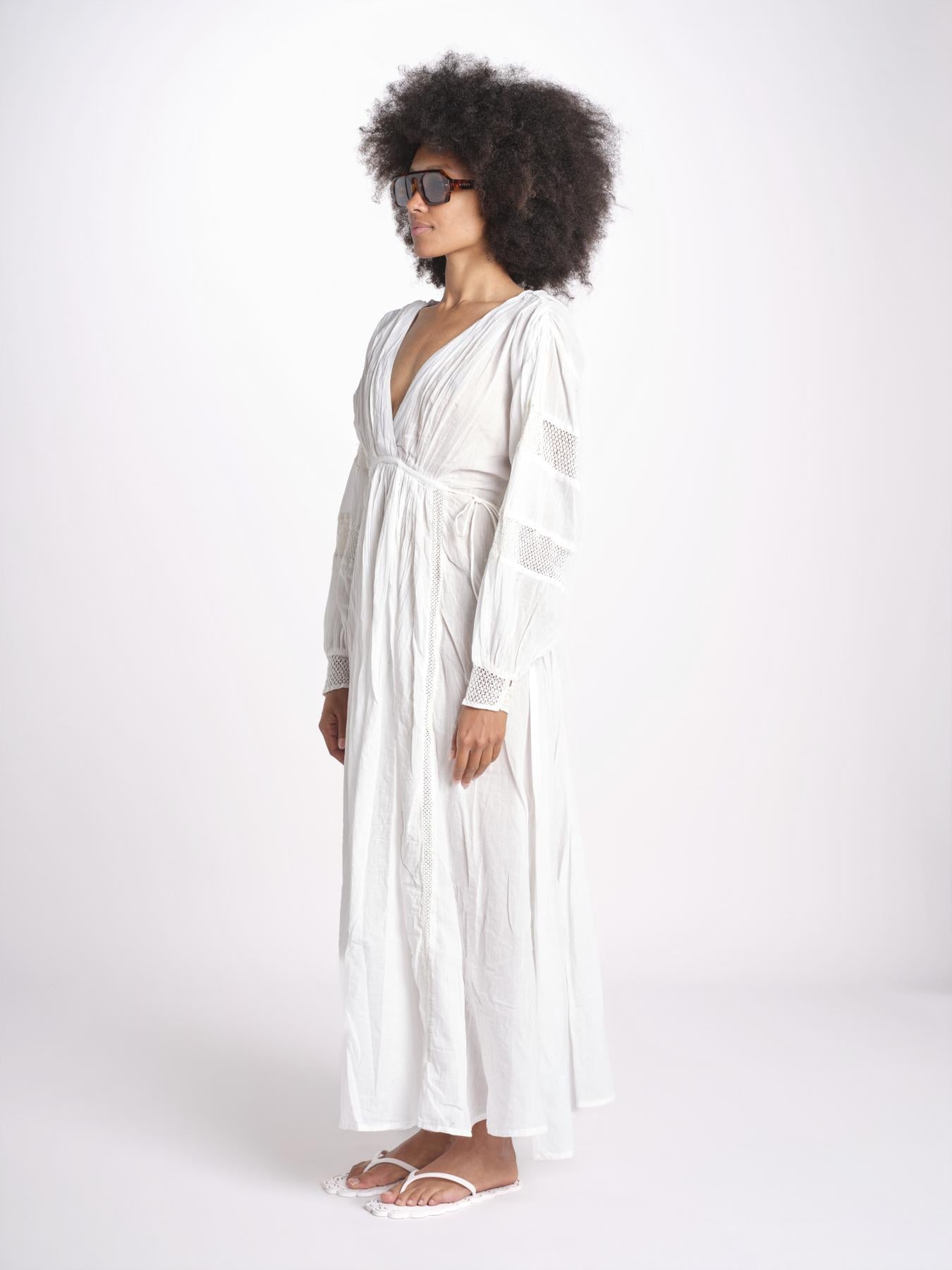 abito con nervature IBIZABLK WHITE laraethnics 
