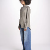 camicia uomo lino con automatici SABRILI MILITARE milaura 