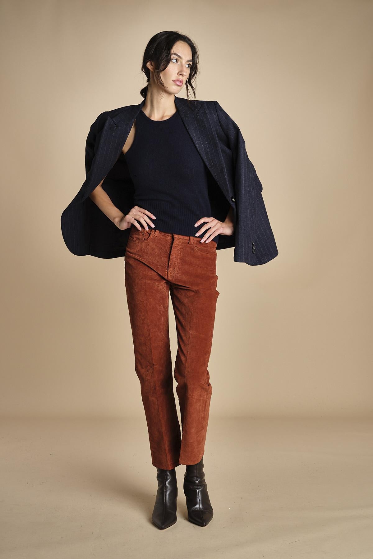 denim skinny cropped LINDY RUSSETED true avenue 