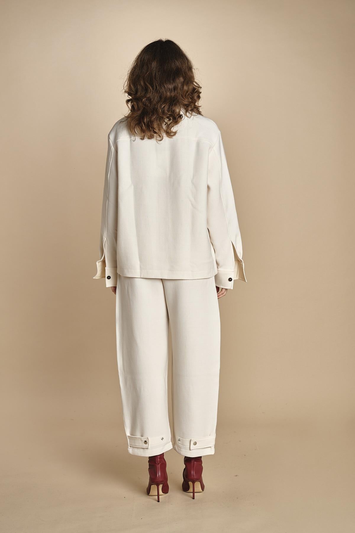 camicia double SANTINI SNW CHALK studio nicholson 