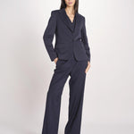 Blazer monopetto dalla linea leggermente sfiancata in jersey double di cotone GINNASTA 2615911011600 002 BLU weekend maxmara 