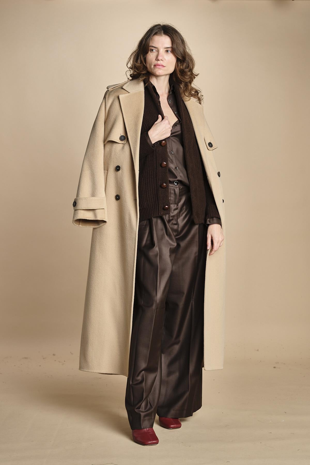 camicia collo lana e seta. ALASKA ALK03 MORO nine in the morning 