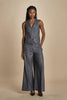 pantalone over con nervature in occhio di pernice