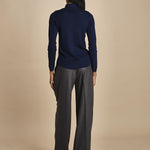 polo a costine in lana merino MIL LAU3 E21210 BLU milaura 