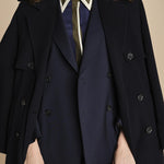 camicia con collo e polsi a contrasto CR_3069T NAVY bodice 
