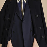 camicia con collo e polsi a contrasto CR_3069T NAVY bodice 