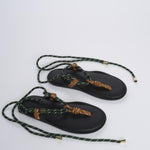 FLO' TWIN  sandalo infradito allacciato alla schiava FLÒ TWIN HALZENUT FOREST GREEN flòwze 