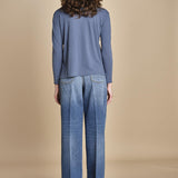 TACY camicia in jersey BETB500 STEEL BLUE hartford 