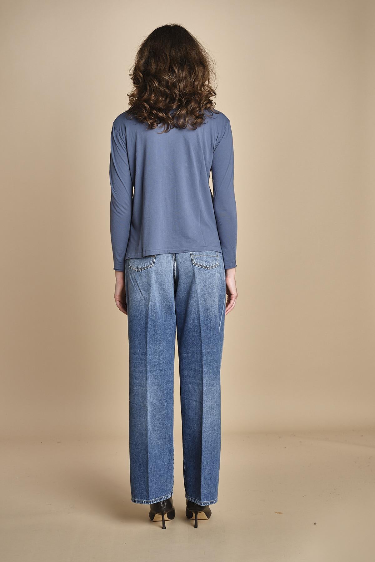 TACY camicia in jersey BETB500 STEEL BLUE hartford 