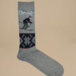 calze con sciatore 15621100 SKI BEIGE anonymous 