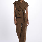 Pantalone lino 7128 25784 690 pomandère 