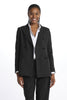 Double-breasted wool canvas blazer