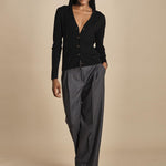 MIL LAU2 cardigan a costine fin.16 MIL LAU2 E14035 NERO milaura 