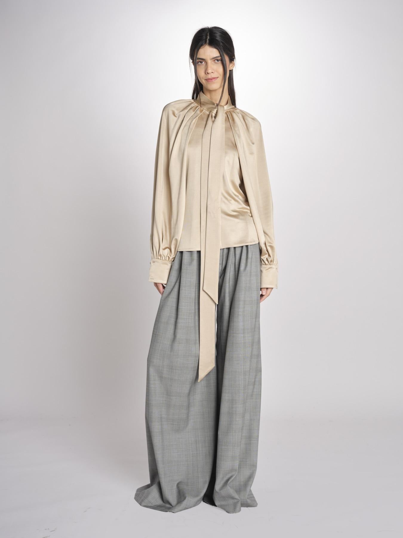 camicia con nodo in jersey E20T07 BIS CAFE AU LAIT martin grant 