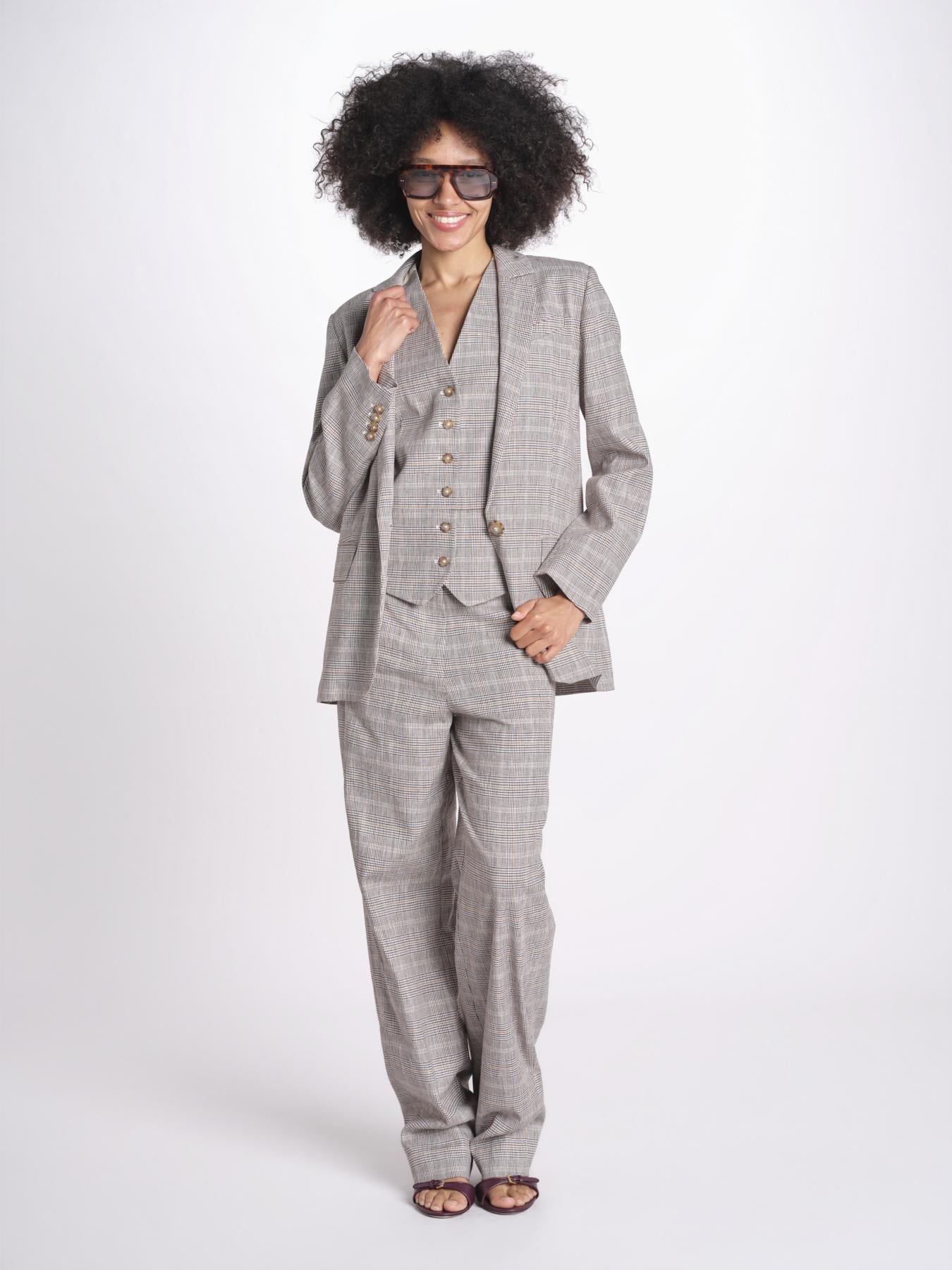 blazer in galles 16V005CO0251 P671 BROWN MULTI ines de la fressange 