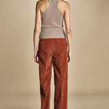 pantalone dritto in fustagno OLIMPIA RUSSETED true avenue 