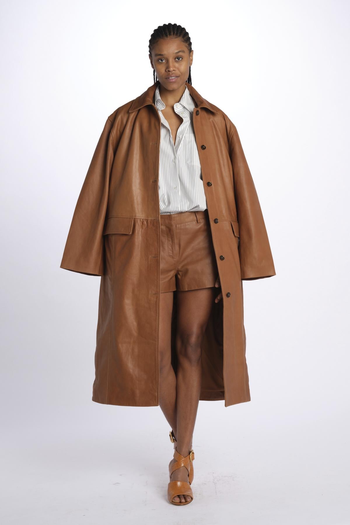 Spolverino HALSTON pelle 5470175 COGNAC herskind 