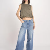 t-shirt s/m con elastico fondo VILLENA 026TS567JE MILITARE woc 