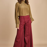 pantalone over con nervature in gabardine ORIANA 540339 164 quelledue 