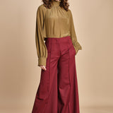 pantalone over con nervature in gabardine ORIANA 540339 164 quelledue 