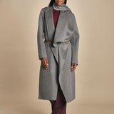 cappotto double con sciarpa VALERAN 3HVA36-V01001 GRIS CHINE vanessa bruno 