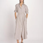 chemisier a righe 16R537CO253 P158 BROWN ines de la fressange 