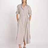 chemisier a righe 16R537CO253 P158 BROWN ines de la fressange 