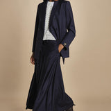 gonna lunga a pieghe C12230166479 BLU n21 