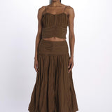 Gonna lunga pieghe CHERRY SKIRT MILITARY scarlett poppies 