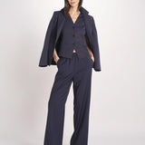 Gilet scollo a V in jersey double di cotone POGGIO 2615911021600 002 BLU weekend maxmara 