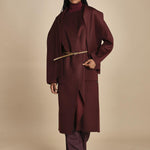 cappotto double con sciarpa VALERAN 5HA28-V01001 BORDEAUX vanessa bruno 