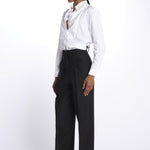 Pantaloni con pences 142706 BLACK lvir 
