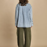 camicia denim over GLORY LBB LT BLUE BLEACH bellerose 