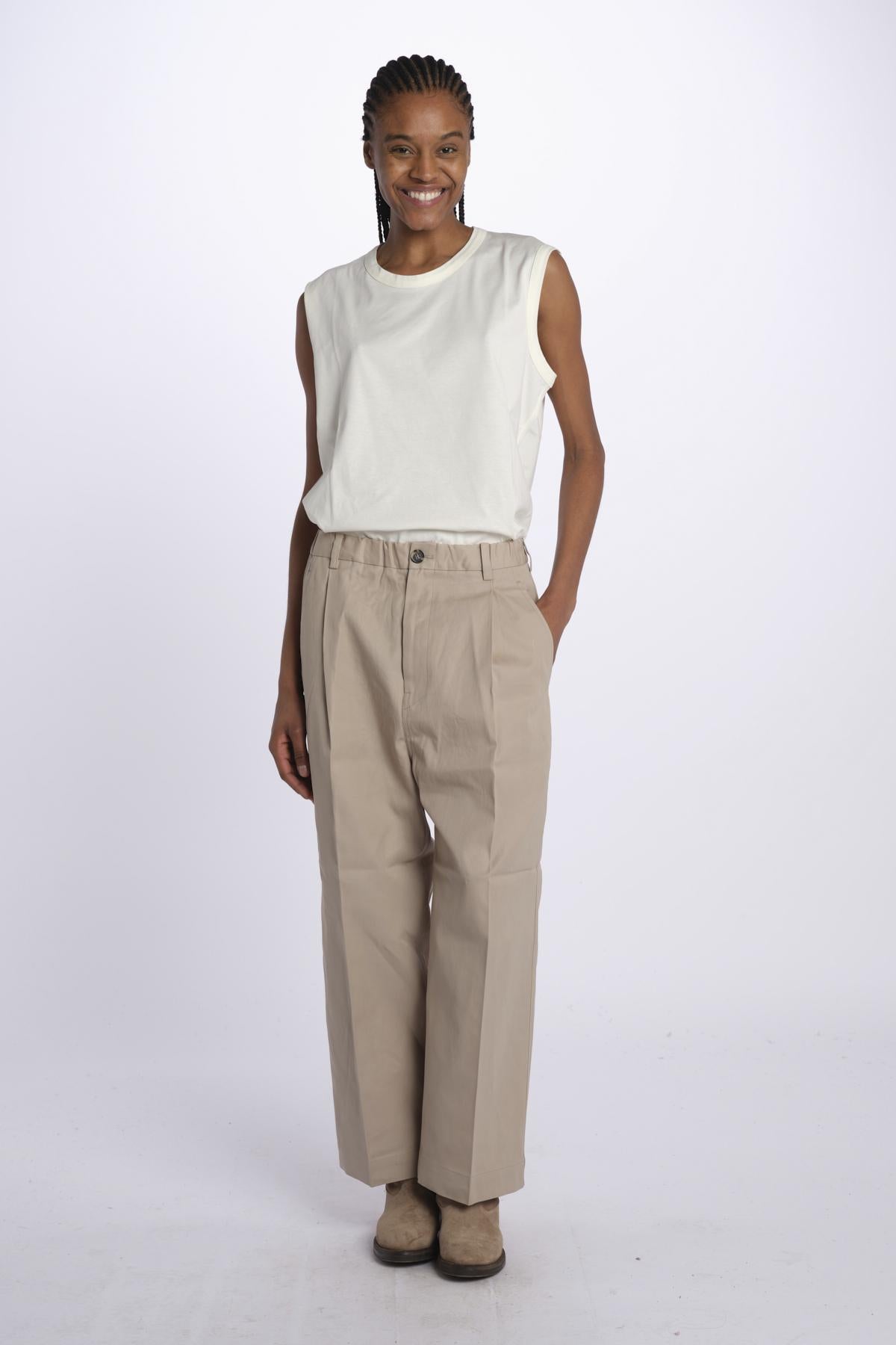 Pantalone elastico con pences PASS STONE sofie d'hoore 