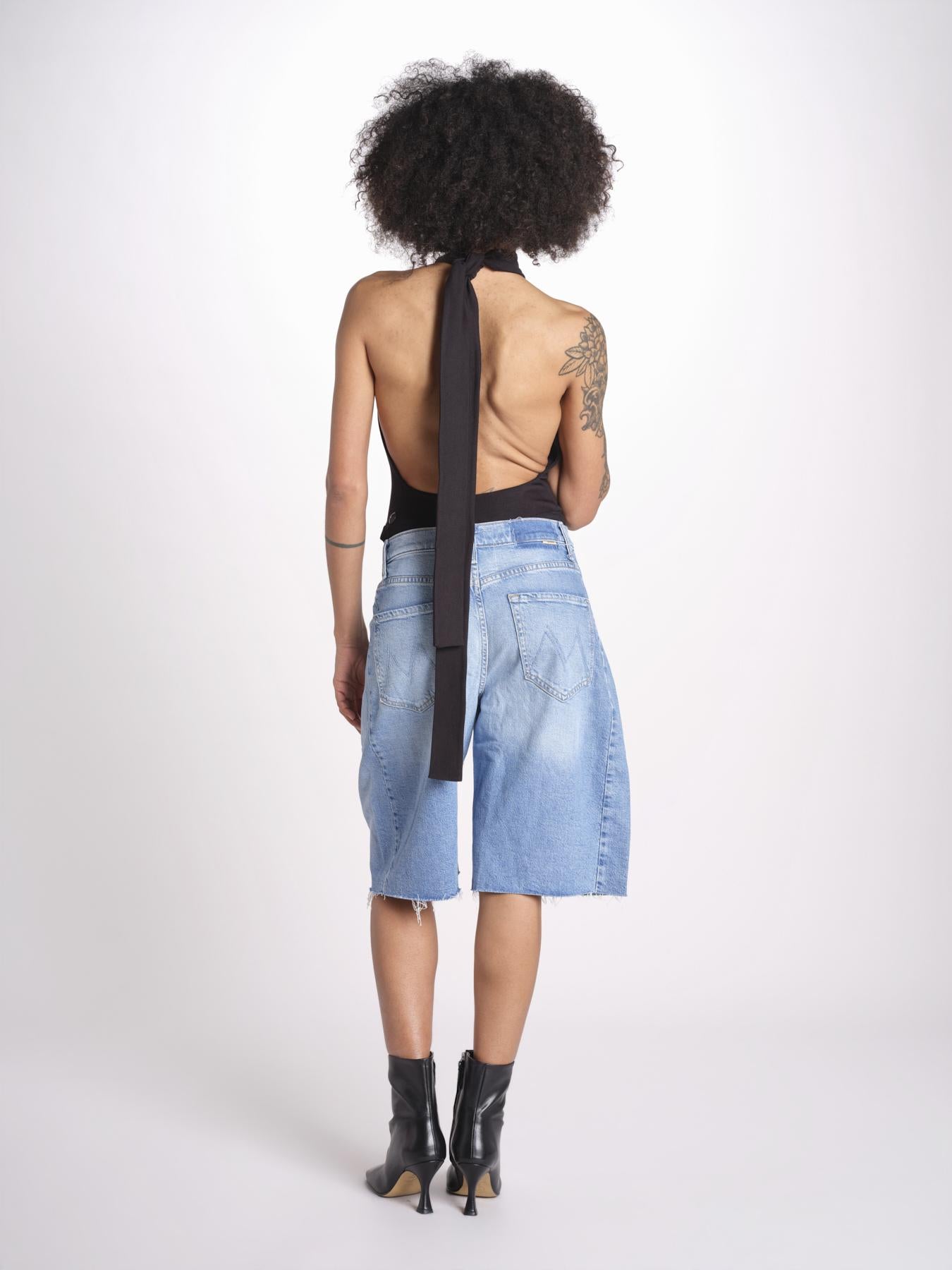 1239 BEAU body con allacciatura dietro e scollo profondo BEAU NERO undress code 