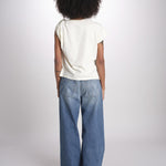t-shirt asimmetrica ALLIA ECRU ba&sh 