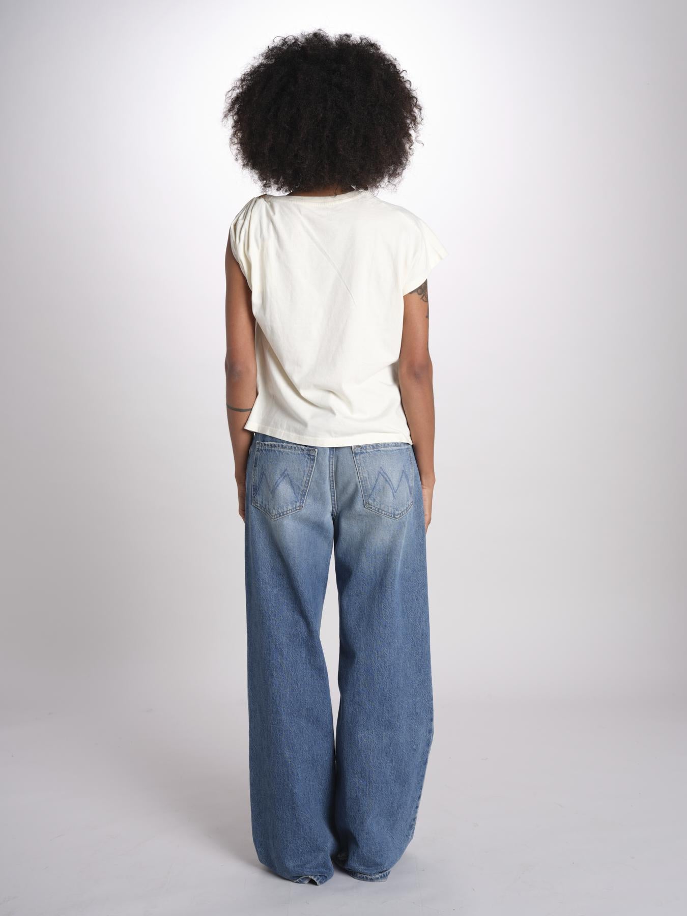 t-shirt asimmetrica ALLIA ECRU ba&sh 