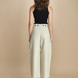 pantalone in cotone double FELLINI SNW SNW634 BIANCO studio nicholson 