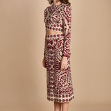 gonna jaquard con fiori PINEAPPLE LOVE 351825 OFF WHITE farm rio 