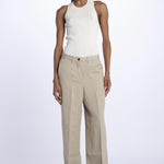 Pantalone KAREN dritto misto lino KAREN KRN27 SABBIA nine in the morning 