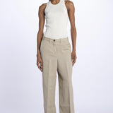Pantalone KAREN dritto misto lino KAREN KRN27 SABBIA nine in the morning 