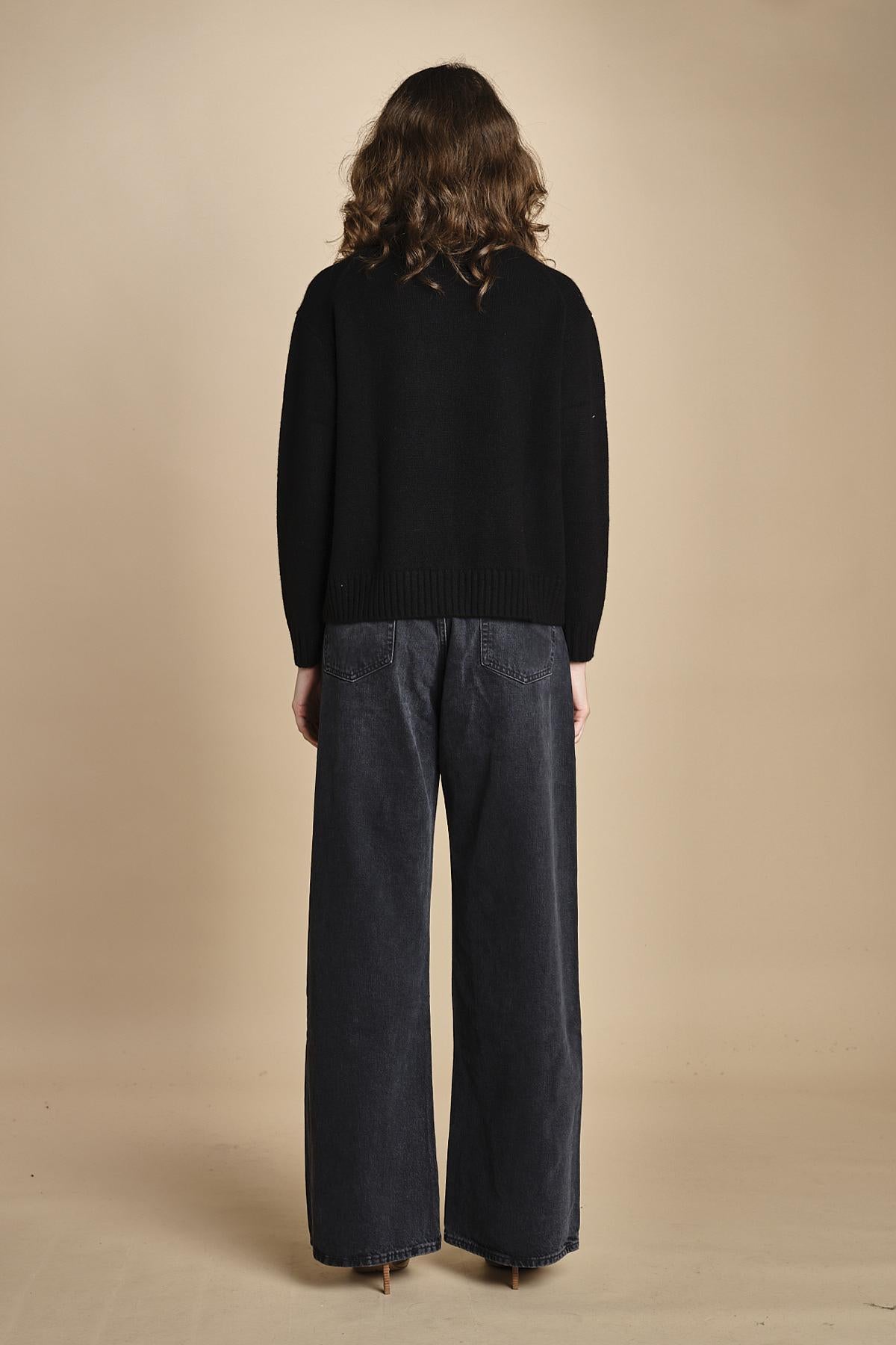 maglia girocollo con zip CESNIK NERO ba&sh 