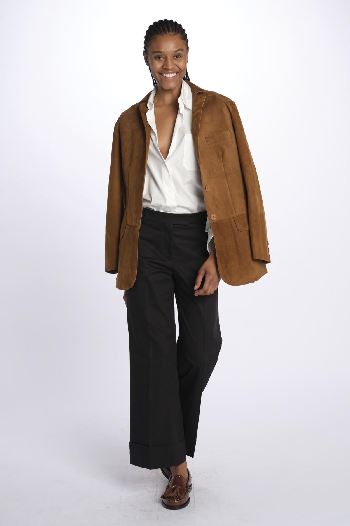 Pantalone MELODIA cropped risvolto MELODIA65254 3 quelledue 