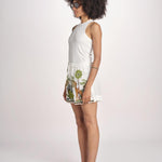 short con giraffe BE24865 WHITE MULTI benaras soleil 