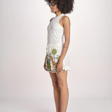 short con giraffe BE24865 WHITE MULTI benaras soleil 