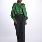 Camicia manica bottoni E20FT09 EMERALDGREEN martin grant 