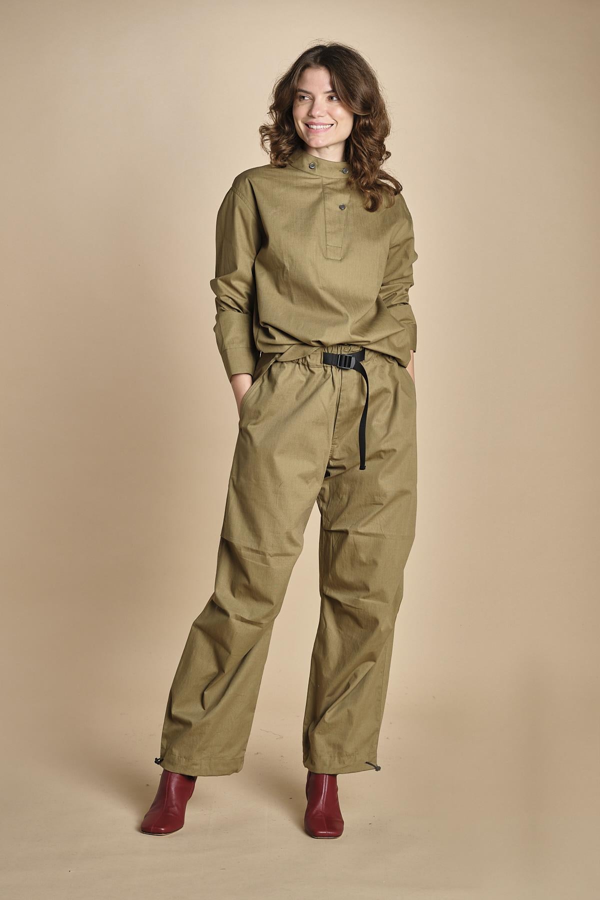 camicia collo guru DIMAS SNW MILITARY GREEN studio nicholson 